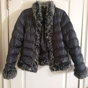 INC International Concepts Black Down Coat